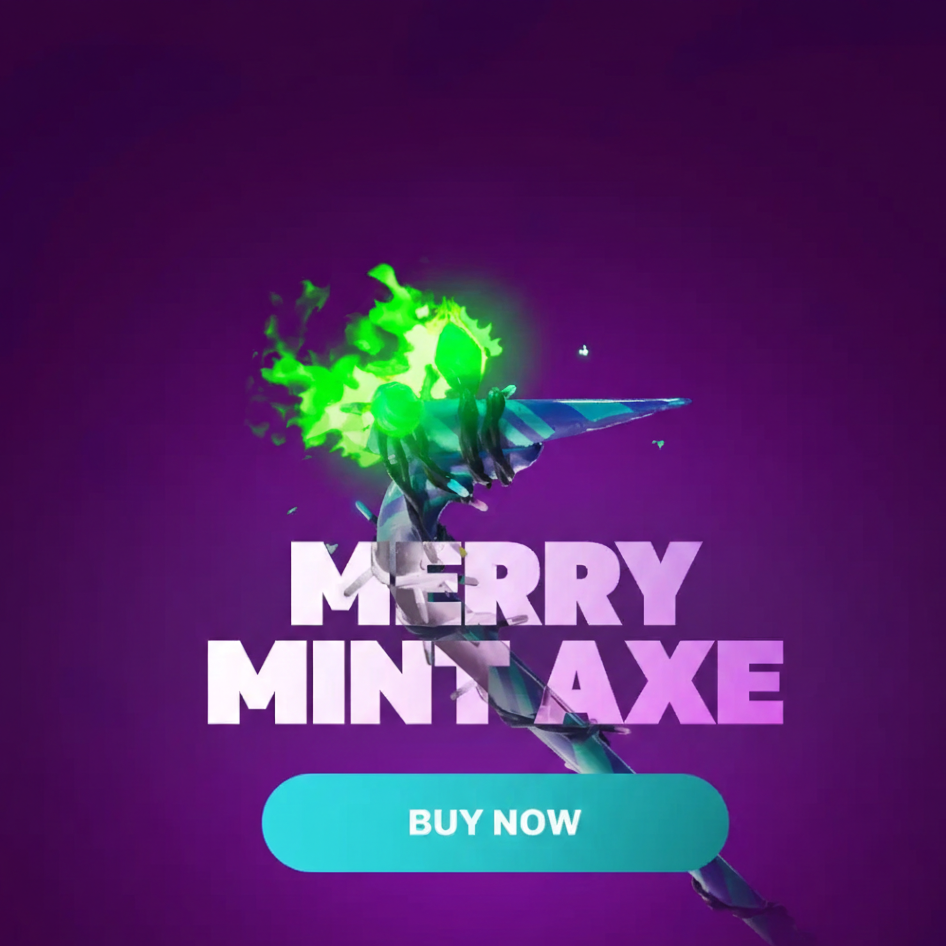 Fortnite Account – MERRY MINT AXE Pickaxe