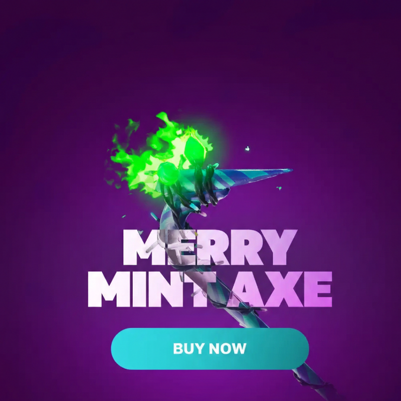 Fortnite Account – MERRY MINT AXE Pickaxe
