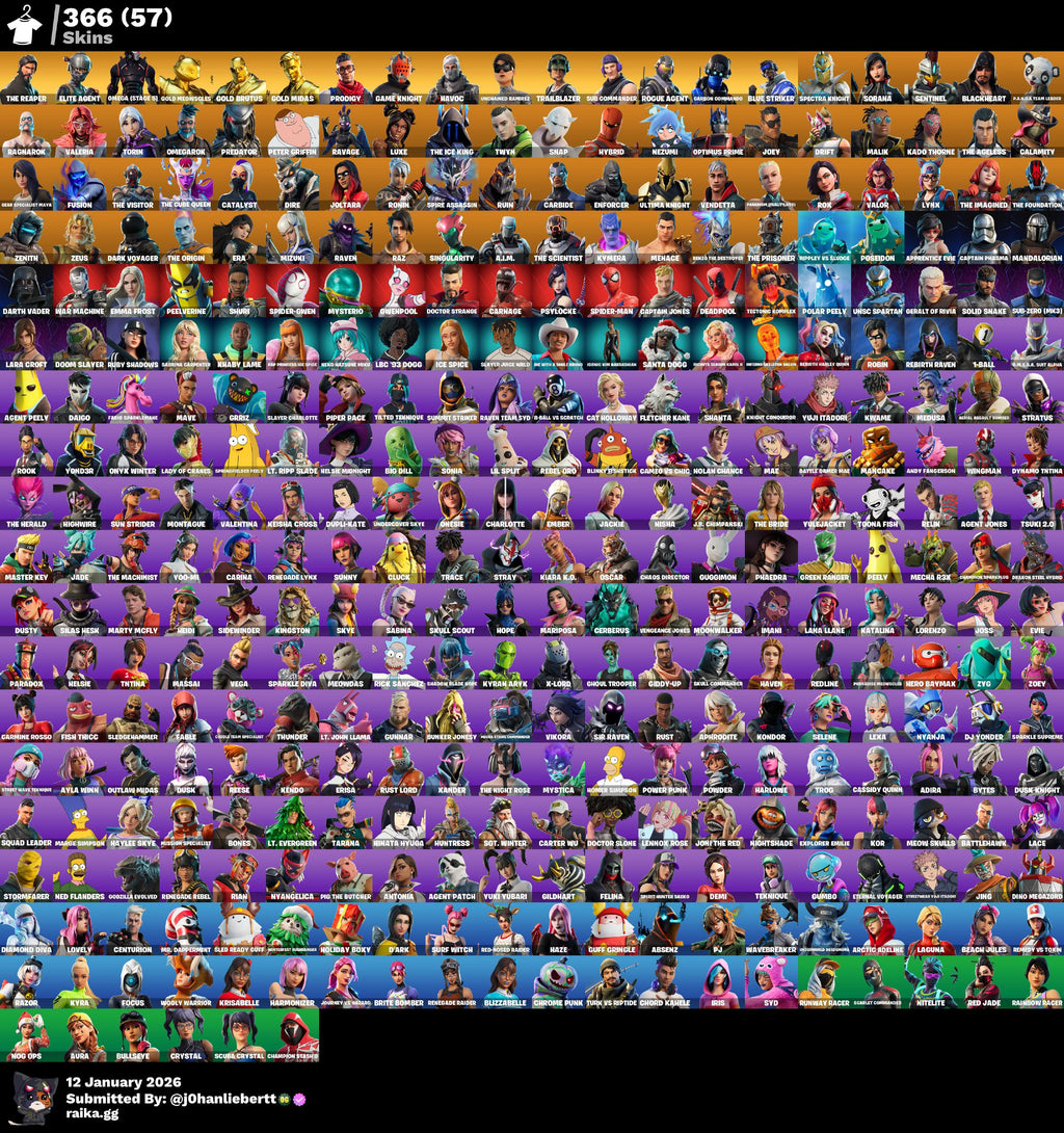 [PC/PSN/XBOX] 591 skins | OG STW | Renegade Raider | Aerial Assault Trooper | Dark Vertex | Blue Squire | Royale Knight | Gold TNTina | Gold Brutus | 3200 VB